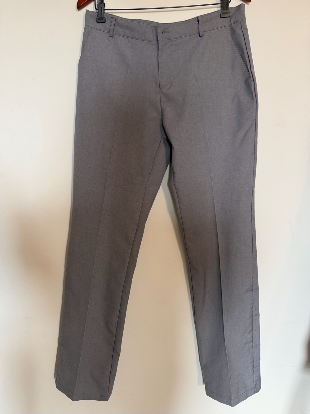 Men's Gray Dress Pants - Tailored Straight Fit